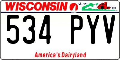 WI license plate 534PYV