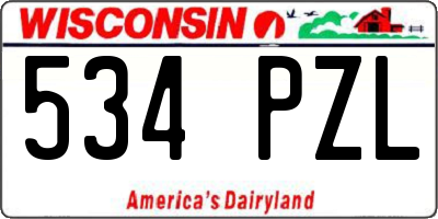 WI license plate 534PZL