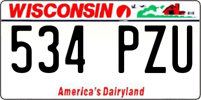 WI license plate 534PZU