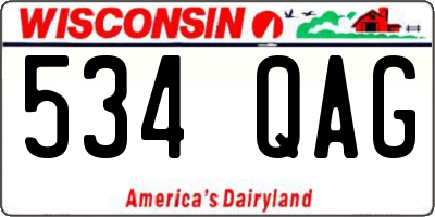 WI license plate 534QAG