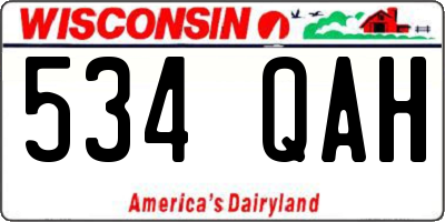 WI license plate 534QAH