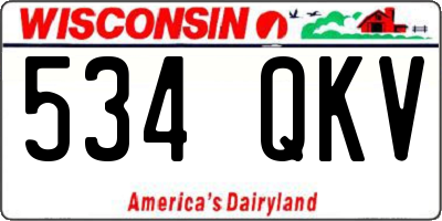 WI license plate 534QKV