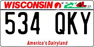 WI license plate 534QKY