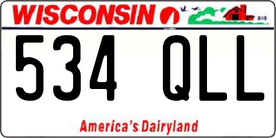 WI license plate 534QLL