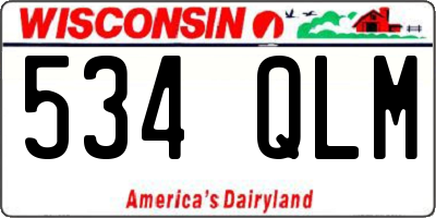 WI license plate 534QLM
