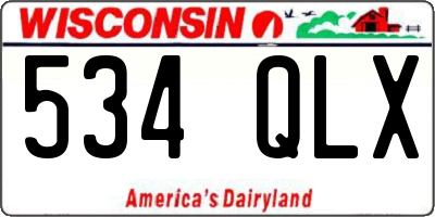 WI license plate 534QLX