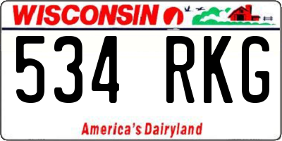 WI license plate 534RKG