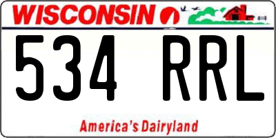WI license plate 534RRL