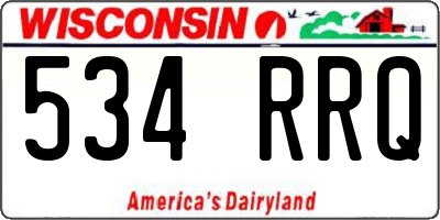 WI license plate 534RRQ