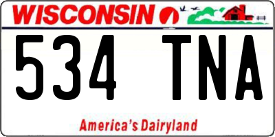 WI license plate 534TNA