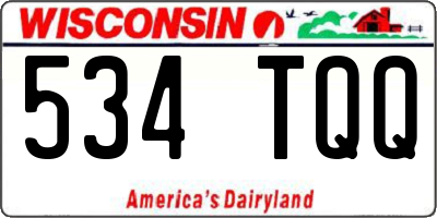 WI license plate 534TQQ