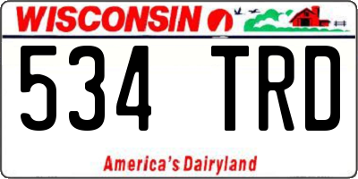 WI license plate 534TRD