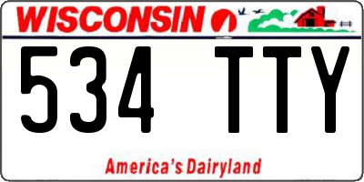 WI license plate 534TTY