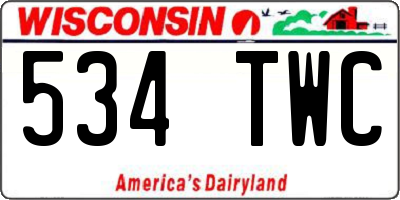 WI license plate 534TWC