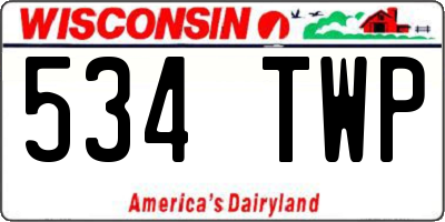 WI license plate 534TWP