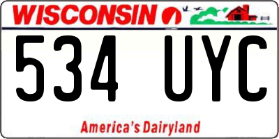 WI license plate 534UYC