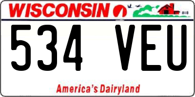 WI license plate 534VEU