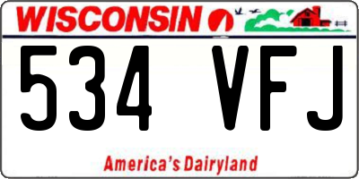 WI license plate 534VFJ