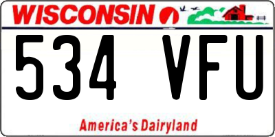 WI license plate 534VFU