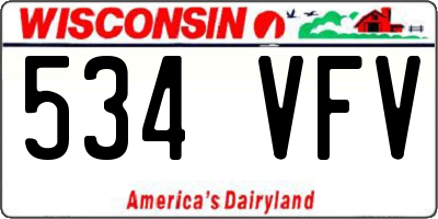 WI license plate 534VFV