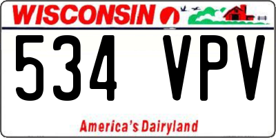 WI license plate 534VPV