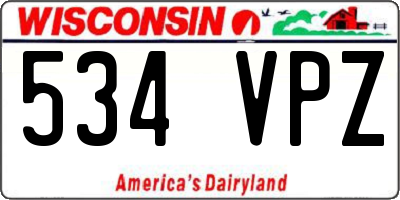 WI license plate 534VPZ