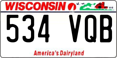 WI license plate 534VQB