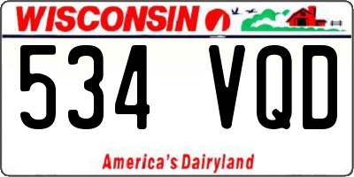 WI license plate 534VQD