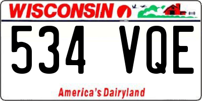 WI license plate 534VQE