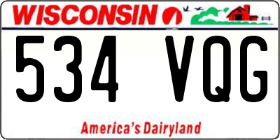 WI license plate 534VQG