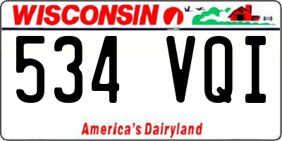WI license plate 534VQI