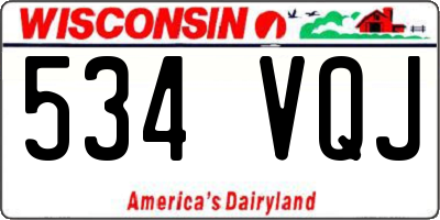 WI license plate 534VQJ