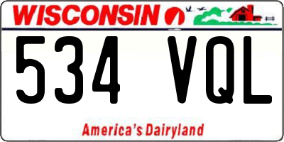 WI license plate 534VQL