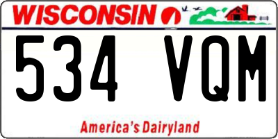 WI license plate 534VQM