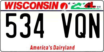 WI license plate 534VQN