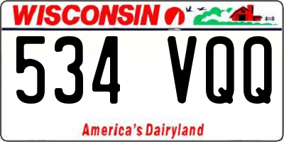 WI license plate 534VQQ