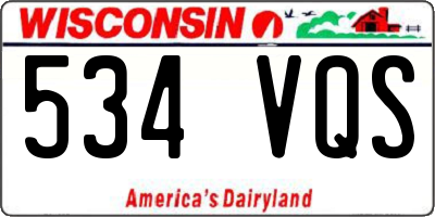 WI license plate 534VQS