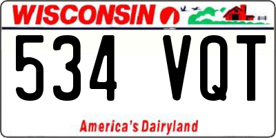 WI license plate 534VQT