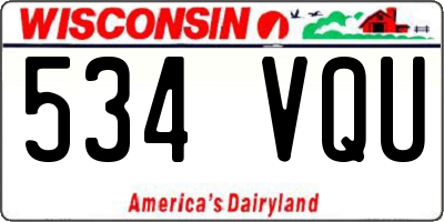 WI license plate 534VQU