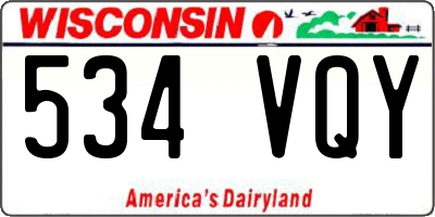 WI license plate 534VQY