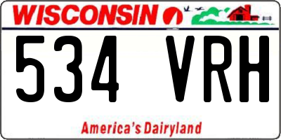 WI license plate 534VRH