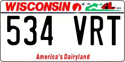 WI license plate 534VRT