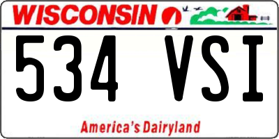 WI license plate 534VSI