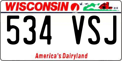 WI license plate 534VSJ