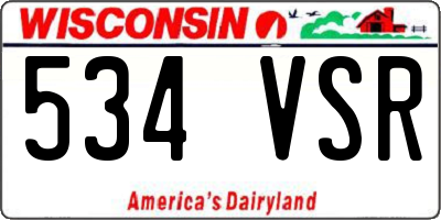 WI license plate 534VSR