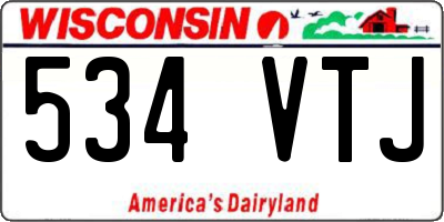 WI license plate 534VTJ