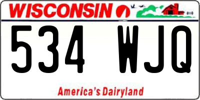 WI license plate 534WJQ