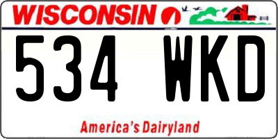 WI license plate 534WKD