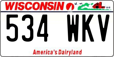 WI license plate 534WKV