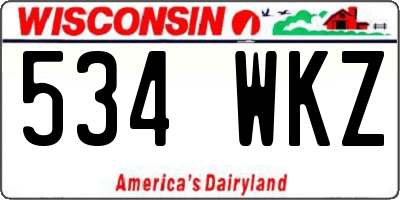 WI license plate 534WKZ